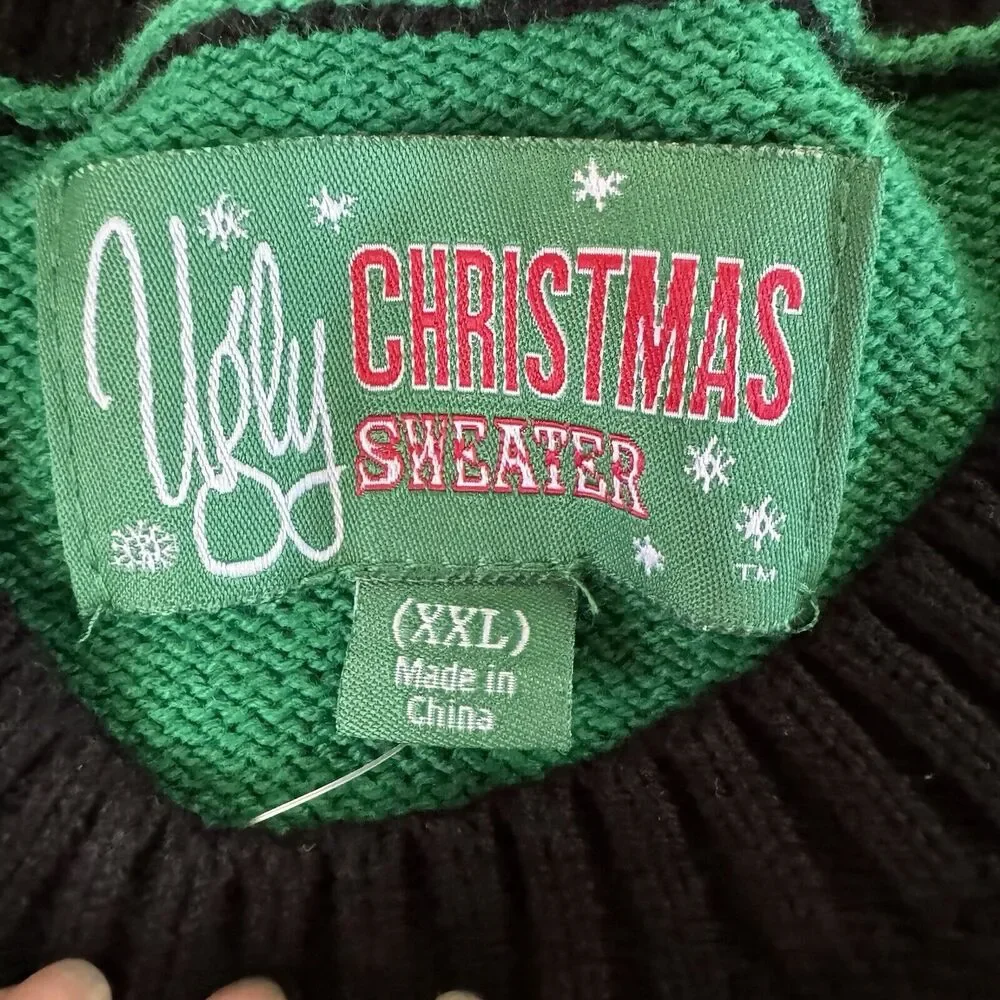Ugly Christmas Sweater Men’s Holiday Santa Llama Holiday Sweater Size XXL NWT